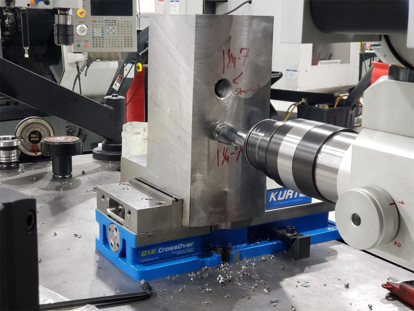 Horizontal Tapping with GHM-60 Hydraulic FlexArm