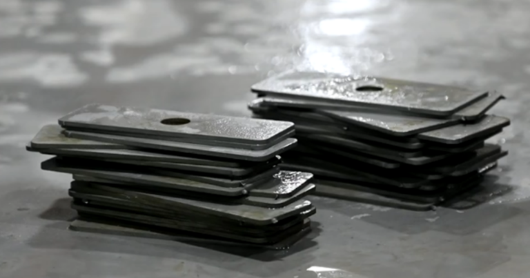 A36 steel waterjet cutting